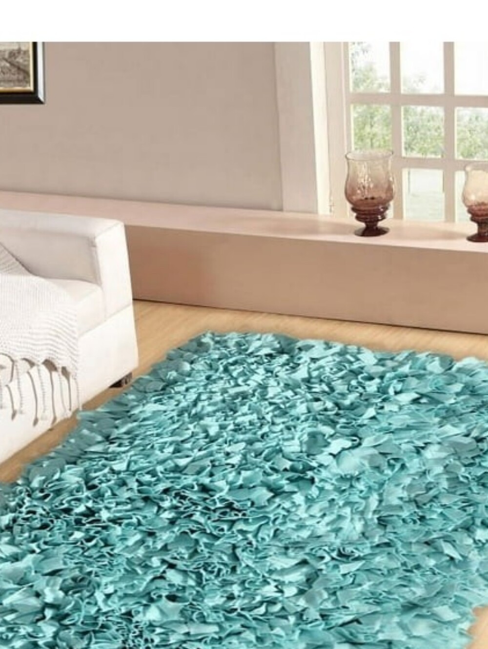 Home Weavers Bella Premium Jersey Shaggy Living Room Rug  Machine Washable Area